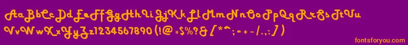 HamburgerUpright Font – Orange Fonts on Purple Background