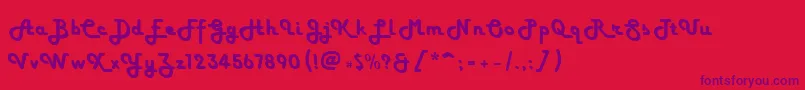 HamburgerUpright Font – Purple Fonts on Red Background