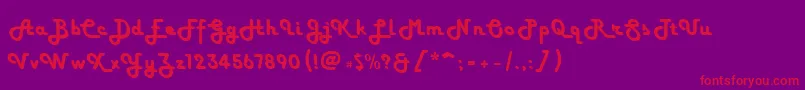 HamburgerUpright Font – Red Fonts on Purple Background