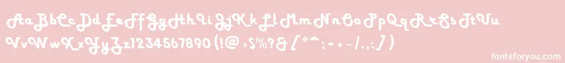 HamburgerUpright Font – White Fonts on Pink Background