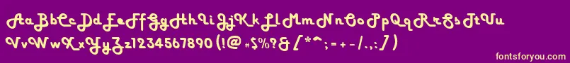 HamburgerUpright Font – Yellow Fonts on Purple Background