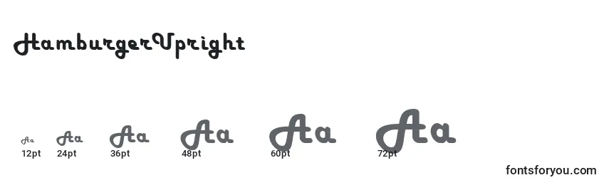 HamburgerUpright Font Sizes