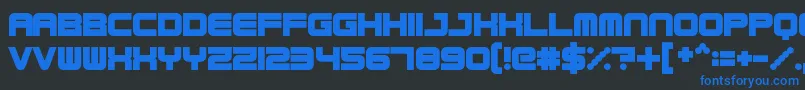 Fonte Robotica – fontes azuis em um fundo preto