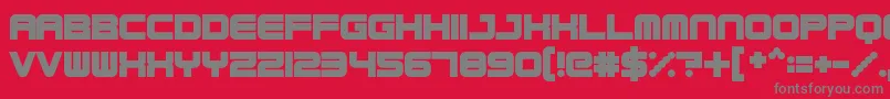 Robotica Font – Gray Fonts on Red Background