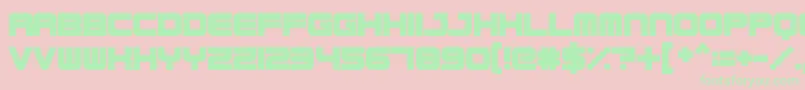 Шрифт Robotica – зелёные шрифты на розовом фоне