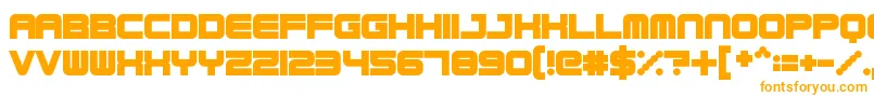 Robotica-Schriftart – Orangefarbene Schriften