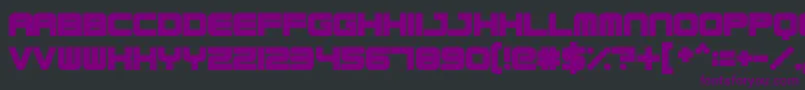 Robotica-fontti – violetit fontit mustalla taustalla