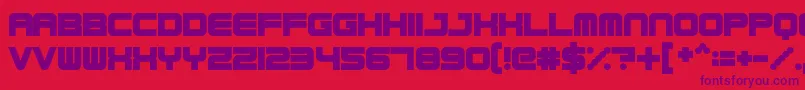 Robotica Font – Purple Fonts on Red Background