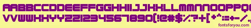 Robotica Font – Purple Fonts on Yellow Background