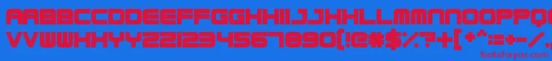 Шрифт Robotica – красные шрифты на синем фоне