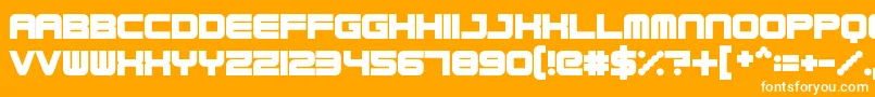 Robotica Font – White Fonts on Orange Background
