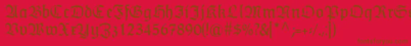 HumboldtfrakturZierbuchstaben Font – Brown Fonts on Red Background