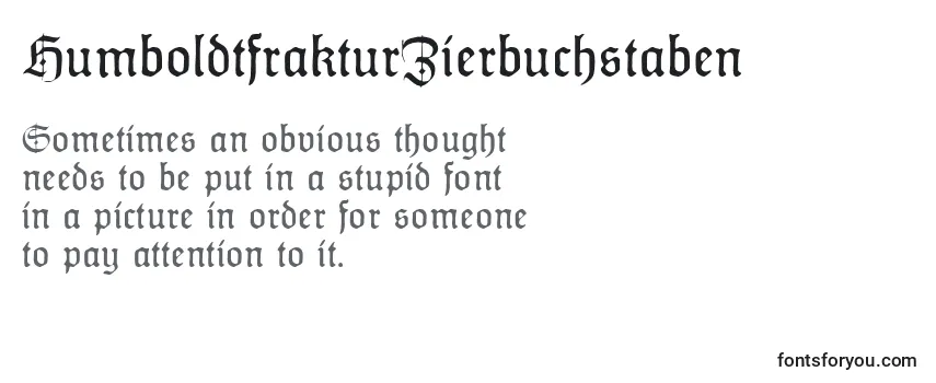 Шрифт HumboldtfrakturZierbuchstaben