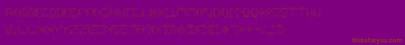 Claw2-Schriftart – Braune Schriften auf violettem Hintergrund