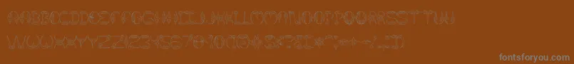 Шрифт Claw2 – серые шрифты на коричневом фоне