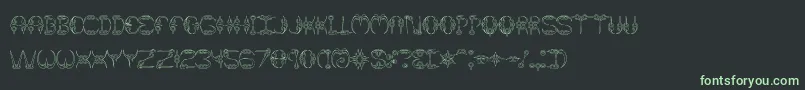 Claw2-fontti – vihreät fontit mustalla taustalla
