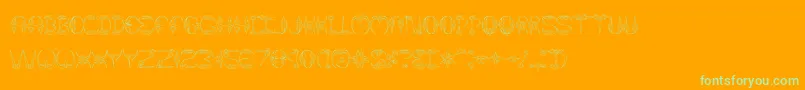 fuente Claw2 – Fuentes Verdes Sobre Fondo Naranja