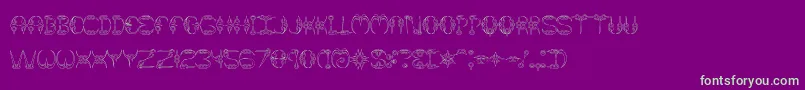 Claw2 Font – Green Fonts on Purple Background