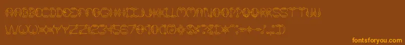 Claw2 Font – Orange Fonts on Brown Background