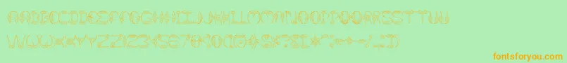 Claw2 Font – Orange Fonts on Green Background