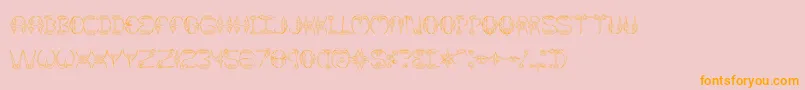 Claw2 Font – Orange Fonts on Pink Background