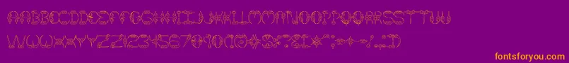 Claw2 Font – Orange Fonts on Purple Background