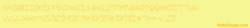 Claw2 Font – Orange Fonts on Yellow Background