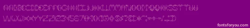 Claw2 Font – Pink Fonts on Purple Background