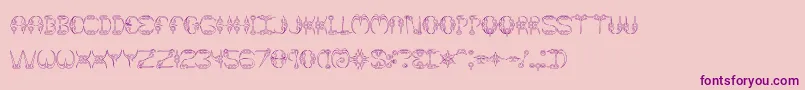Claw2 Font – Purple Fonts on Pink Background