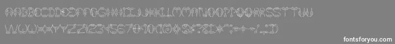 フォントClaw2 – 灰色の背景に白い文字