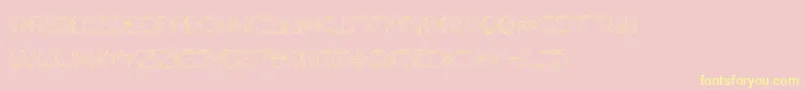 Claw2-Schriftart – Gelbe Schriften auf rosa Hintergrund