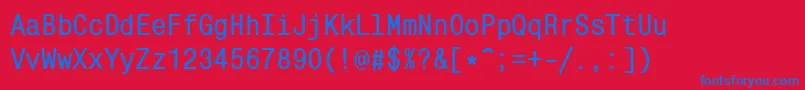 MonocondensedcBold Font – Blue Fonts on Red Background