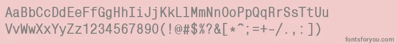 フォントMonocondensedcBold – ピンクの背景に灰色の文字