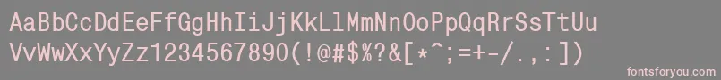 フォントMonocondensedcBold – 灰色の背景にピンクのフォント