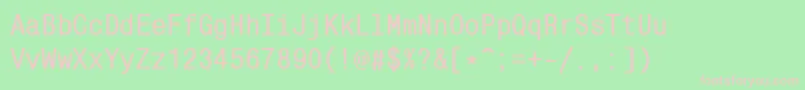 MonocondensedcBold Font – Pink Fonts on Green Background