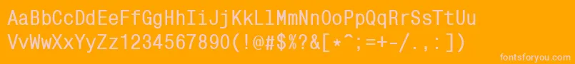 MonocondensedcBold Font – Pink Fonts on Orange Background
