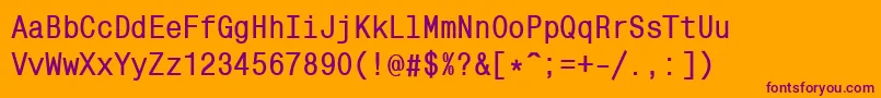 Шрифт MonocondensedcBold – фиолетовые шрифты на оранжевом фоне
