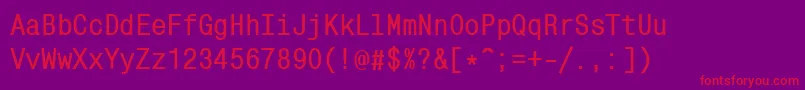MonocondensedcBold Font – Red Fonts on Purple Background