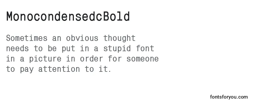 MonocondensedcBold Font