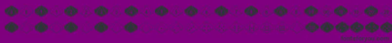 Czcionka DpolyTenSider – czarne czcionki na fioletowym tle