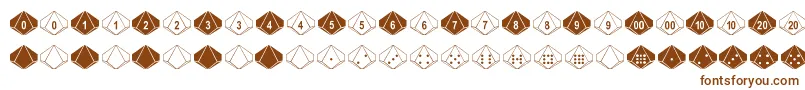 DpolyTenSider Font – Brown Fonts on White Background