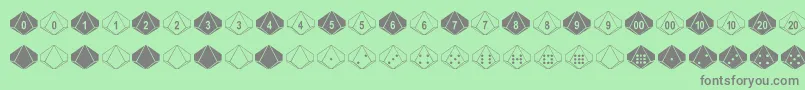 DpolyTenSider Font – Gray Fonts on Green Background