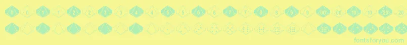 DpolyTenSider Font – Green Fonts on Yellow Background