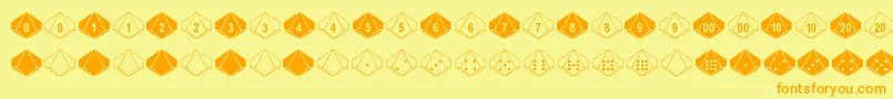 DpolyTenSider Font – Orange Fonts on Yellow Background