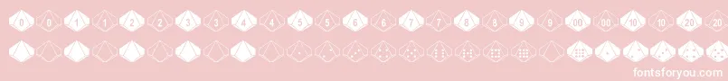フォントDpolyTenSider – ピンクの背景に白い文字