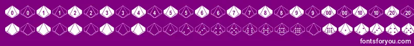 フォントDpolyTenSider – 紫の背景に白い文字