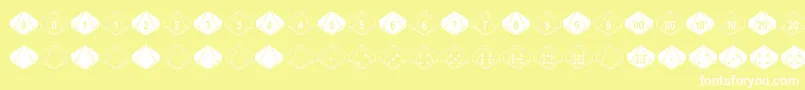 Czcionka DpolyTenSider – białe czcionki na żółtym tle