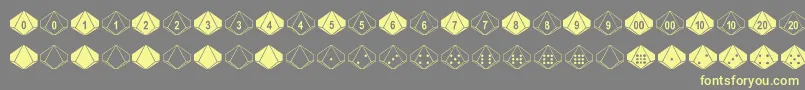 DpolyTenSider Font – Yellow Fonts on Gray Background