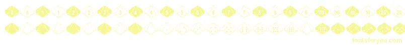 Czcionka DpolyTenSider – żółte czcionki na białym tle