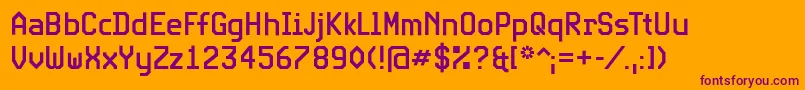 ExpoCond Font – Purple Fonts on Orange Background